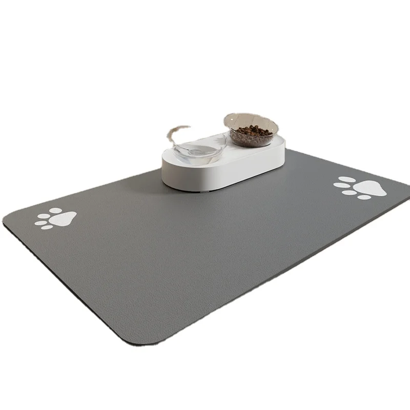 Kingtale Pet Feeding Mat Absorbent Dog Mat for Food and Water Bowl No Stains Quick Dry Dog Water Dispenser Mat
