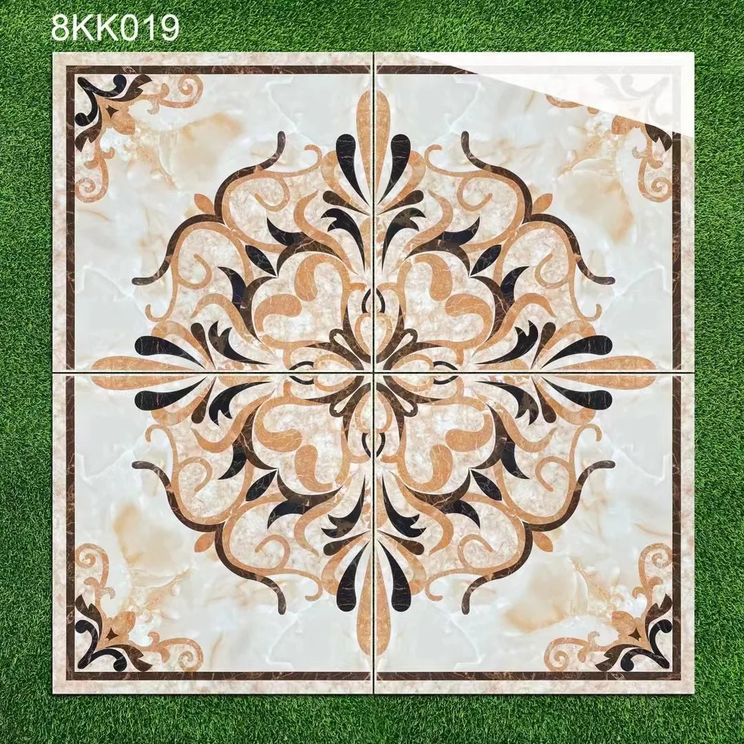 Apulostone natural stone Customize Square Villa Waterjet Marble Floor Stone Tiles Marble Water Jet Medallion