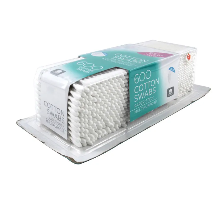 BSCI cotton qtips for ear cleaning eye makeup paper cotton swab