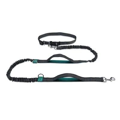 Retractable Rope Dog Leash Bungee Harness with Adjustable Waist Belt, Padded Handle and Reflective Stitching for all dogs