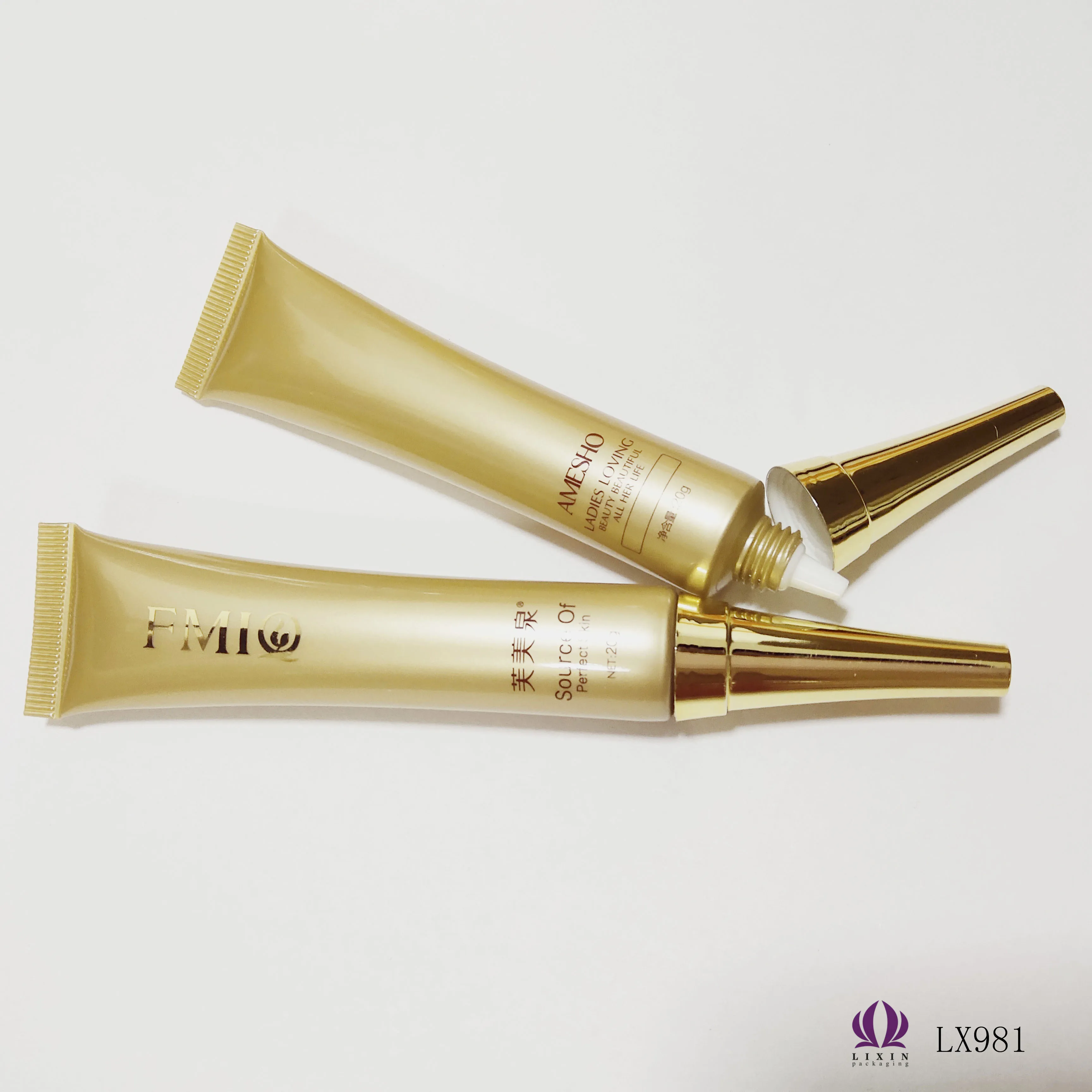 
15g Semi-transparent plastic tube with long pointed nozzle eye cream packaging tube cosmetic 