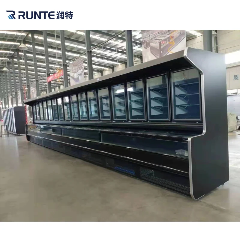 top quality ETL approved cooler freezer combined self compressor display showcase