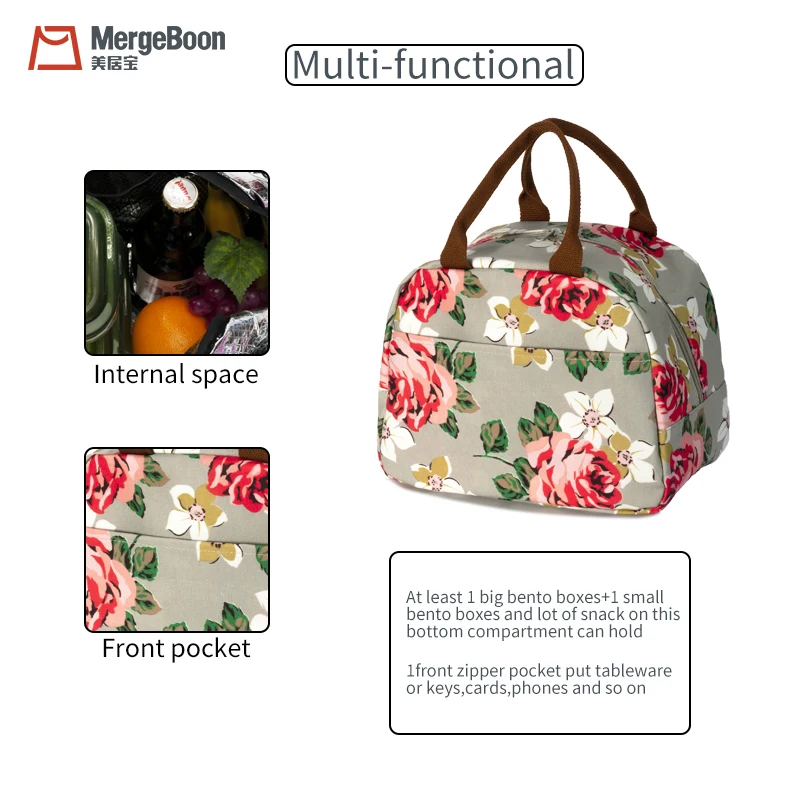 Eco friendly tote soft custom aluminium foil waterproof leakproof insulated cooler lunch bag manufacturer RPET