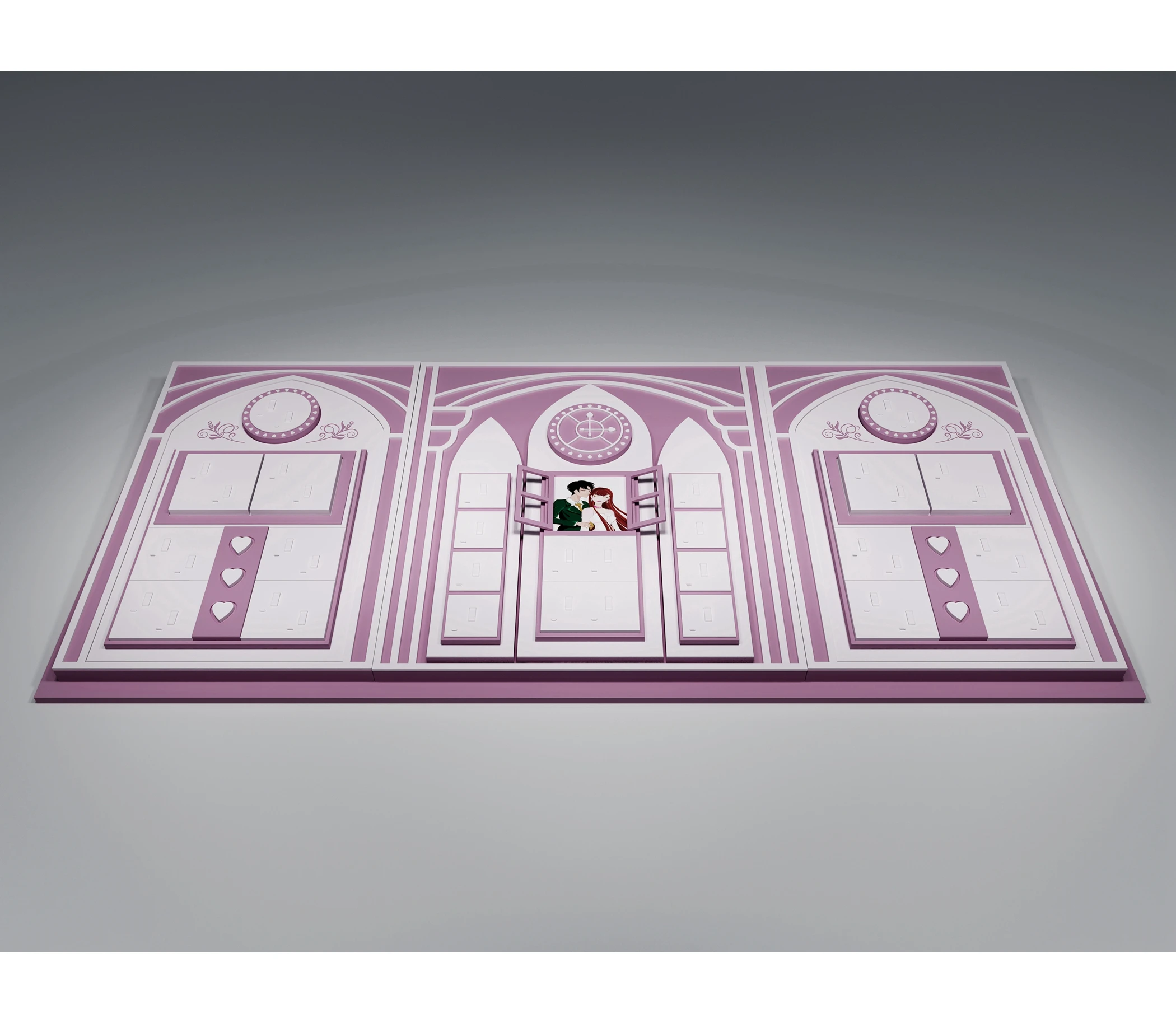 Wholesale logo European Fashion Wooden Mannequin Jewelry Display Props Stand Set For Pearl