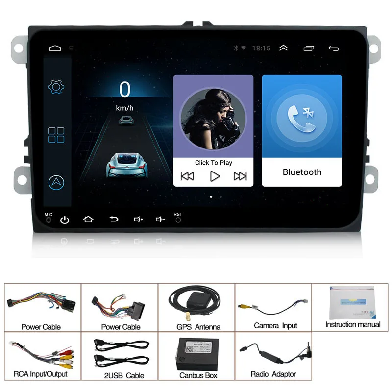 9 inch Android 2din Car Radio GPS Navigation For VW Volkswagen Skoda Golf 5 Golf 6 Polo Passat B5 B6 Jetta Seat Car Autoradio