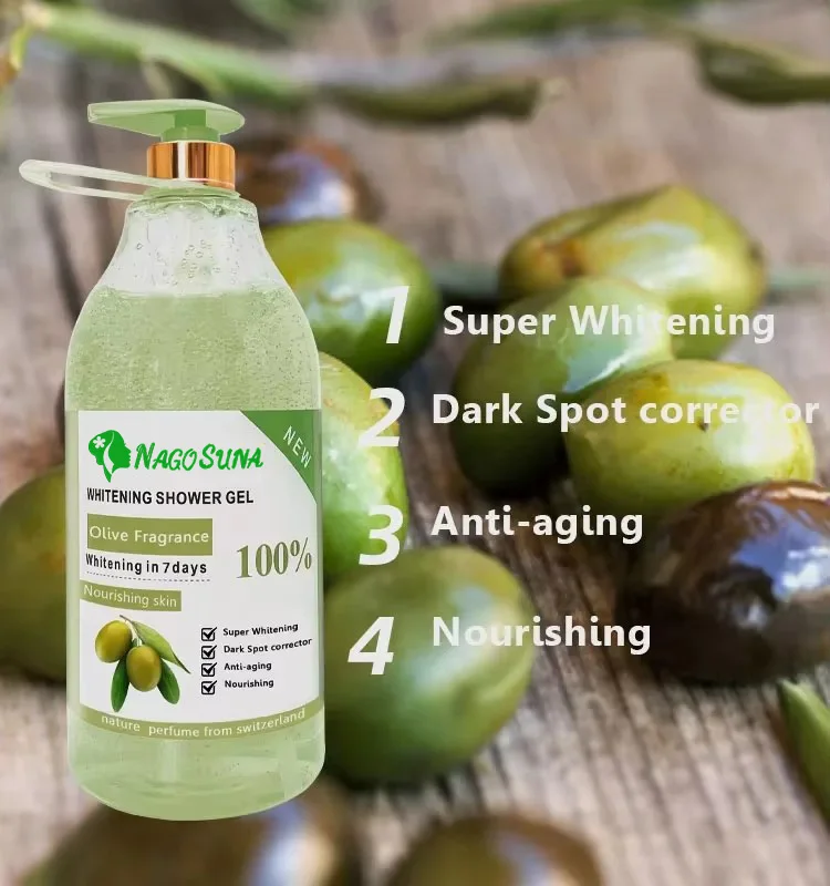 NAGOSUNA OLIVE OIL EXTRACT SHOWER GEL ANTI-AGING AND NOURISHING AFRICA BLACK SKIN BECOME WHITENING