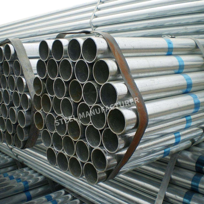CE ISO Certificates Good Quality ASTM A53 BS 1387 Pre Galvanized GI MS Pipe Steel Tube for construction