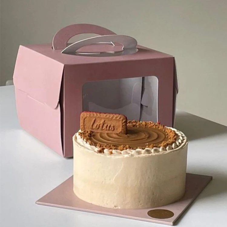 Premium white foldable cup cake bakery donuts cake boxes 12 x 12 x 6 custom print logo luxury cardboard 10 inch cake box square