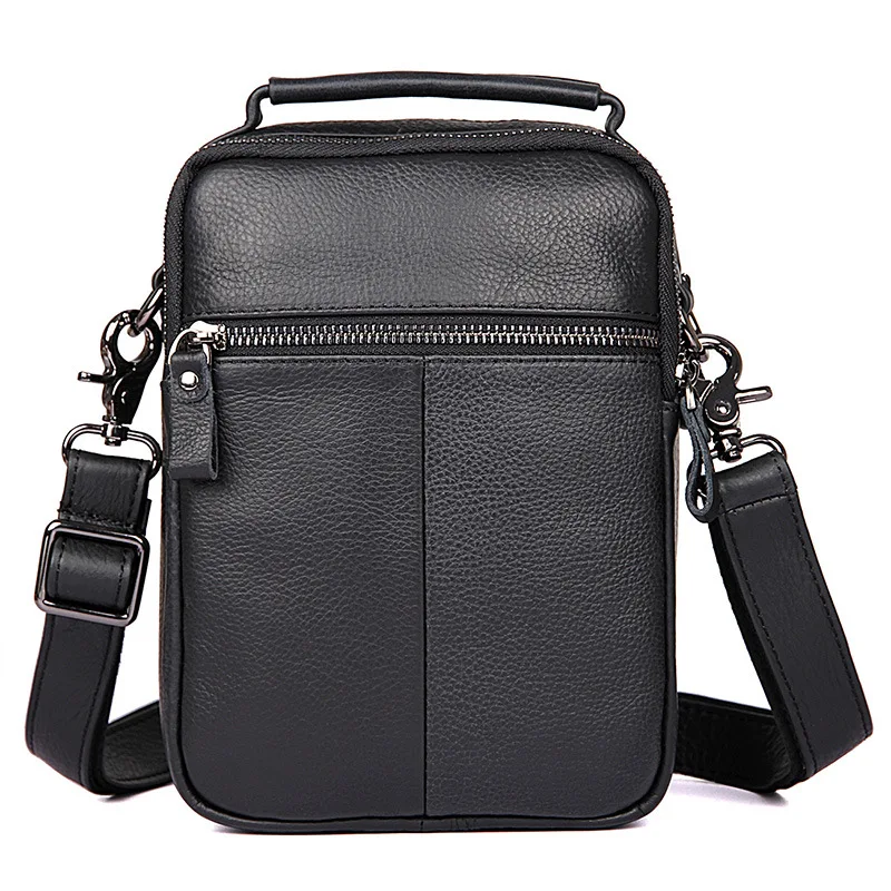 Small Leather Shoulder Bag Male Crossbody Genuine Leather 100% Cowskin Men Bags Sling Bags For Phone Wallet