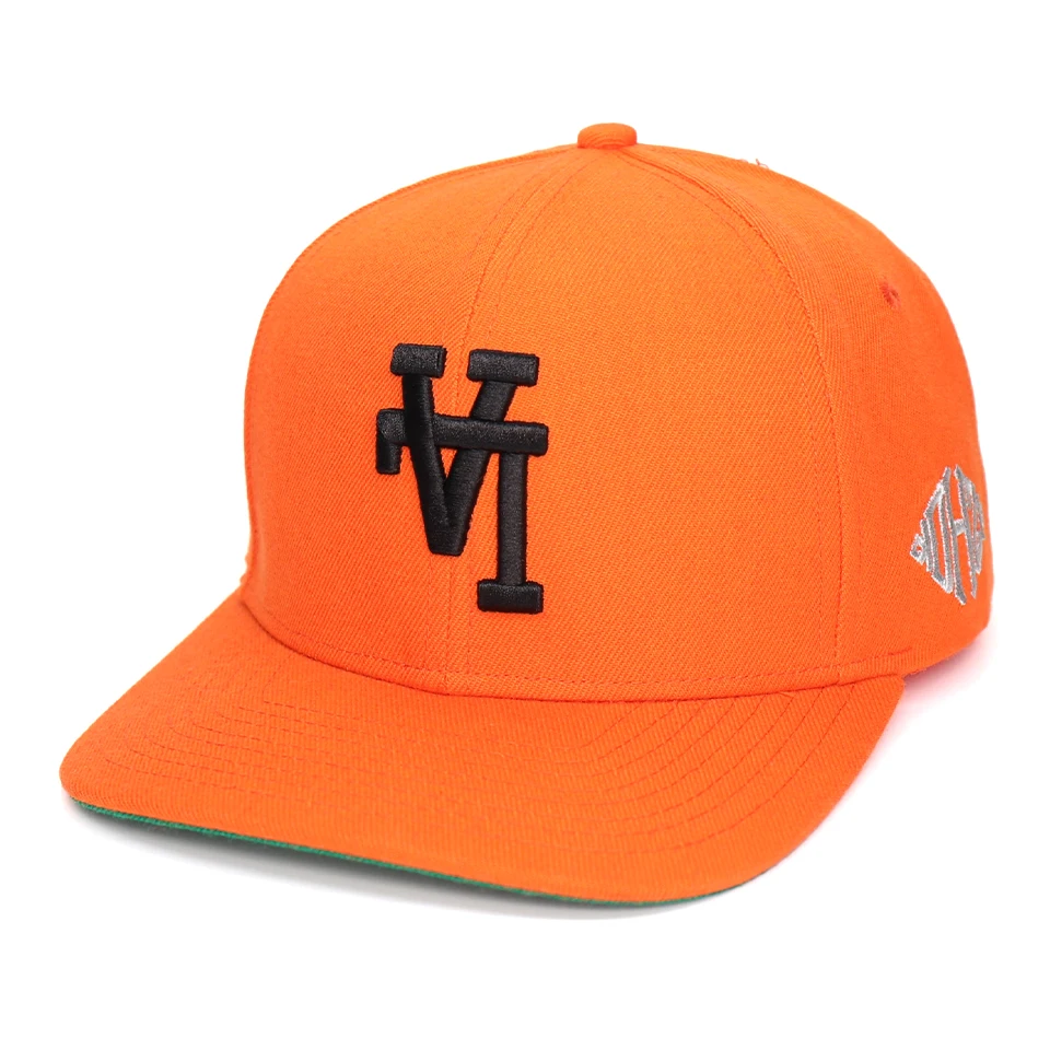 custom colorful 3D embroidery logo acrylic snapback caps 6 panel mens hats