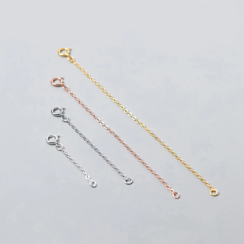 Bulk Wholesale Fashion Gold Plated 925 Extend Chain Necklace Bracelet Diy Jewelry Accessories