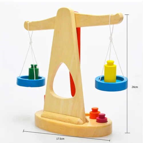 2021 amazon Hot Sell Wooden Educational Toy kids balance scale wooden weighing scales teaching aids maths teaching aids