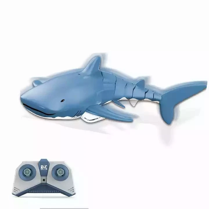 Wholesale Popular 2.4g Simulation Spray Shark With Jet Water Swimming Fish Animal Toy Hobby Remote Control Rc for Kids Rc Shark