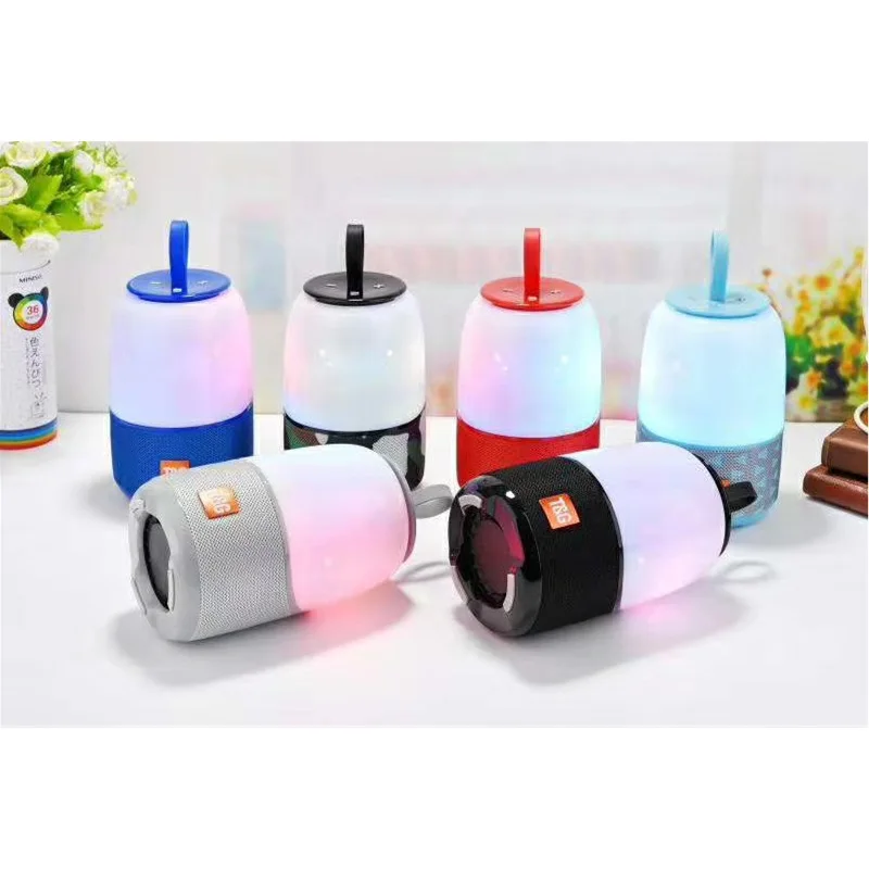 Top seller dropshipping wireless bottle shape new design portable rgb light speaker with fm radio TG608