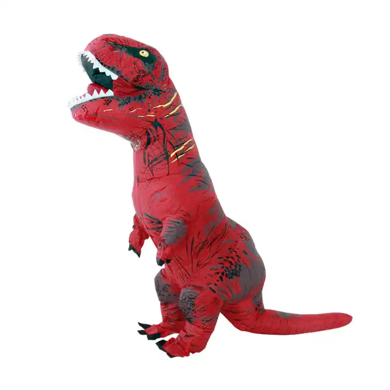 Hot Selling Dinosaur Costume Air Blow up Dino Funny Halloween Costume Dinosaur Costume for Adult Inflatable T-Rex