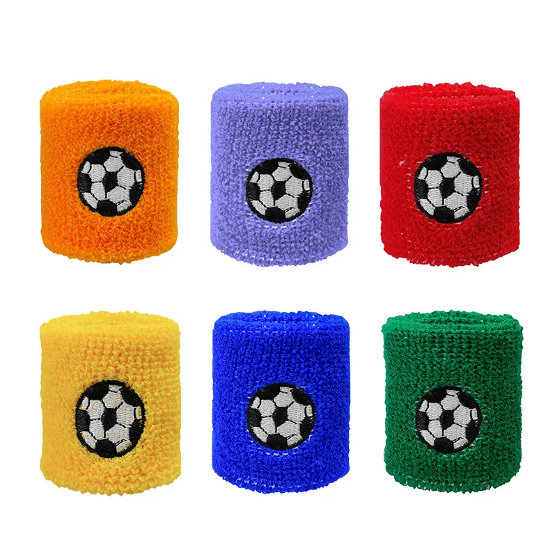 Kids Running Sports Sweatband Cotton Towel Hip-Hop Dancing Embroidered Rugby Wrist sleeve Support Brace Wraps Guards