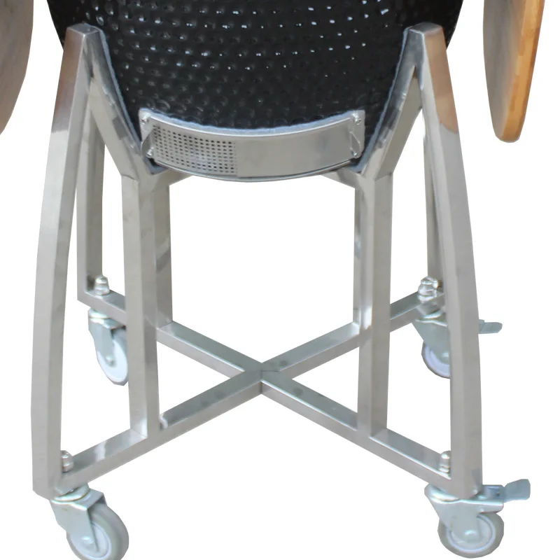 Removable Barbecue Outdoor Charcoal Barbecue Black Ceramic BBQ Kamado Grill