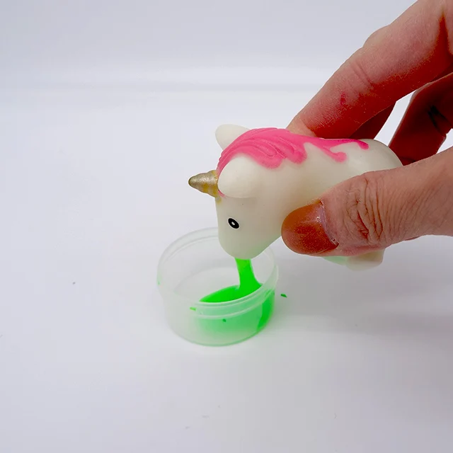 Unicorn Suck And Spit Slime Colorful Pooping Toys Stress Relief Unicorn Slime Mud For Kids