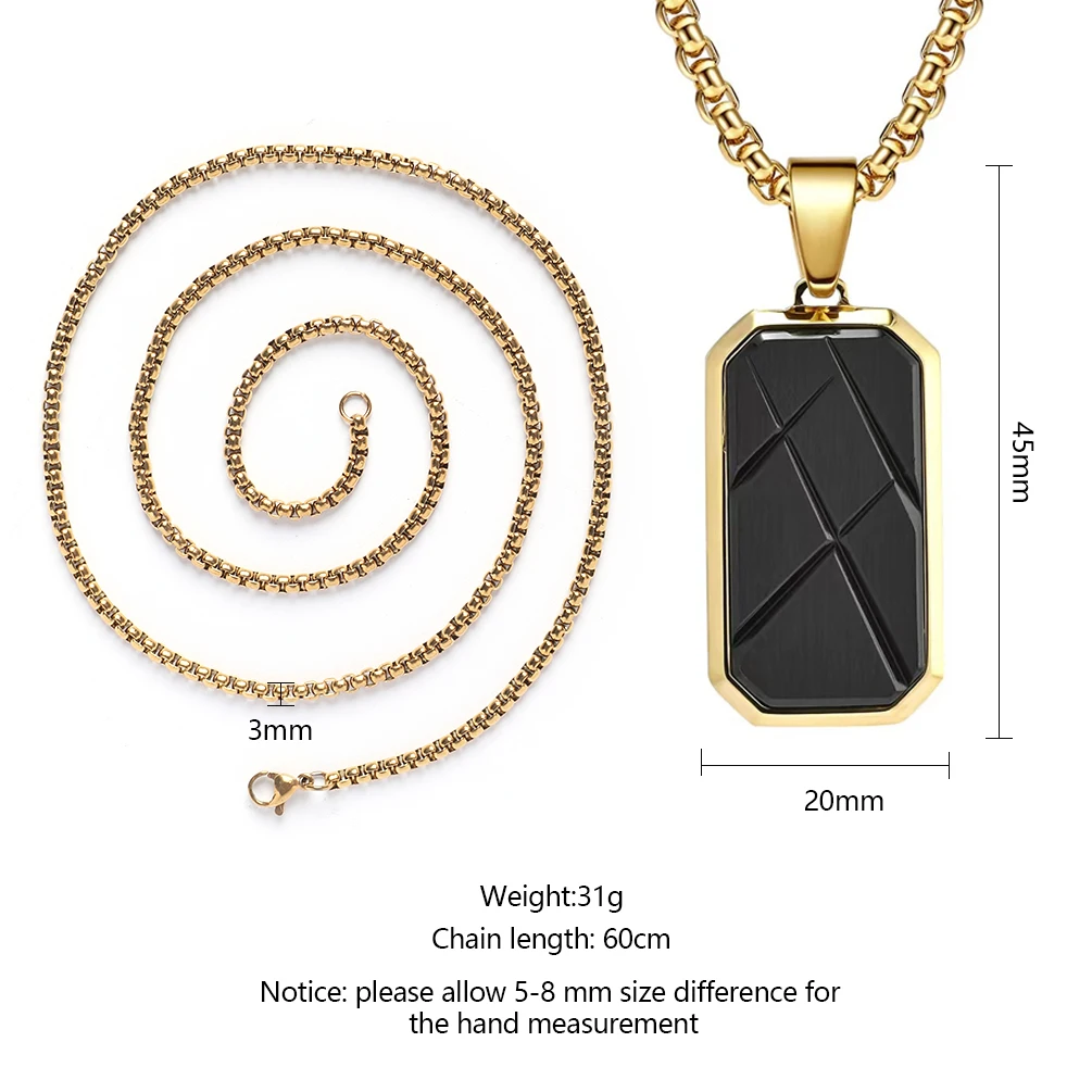 Mens High Polished Fashion Jewelry Pendants and Charms Gold and Black Plated Chain Personalized Charms Pendants for Men