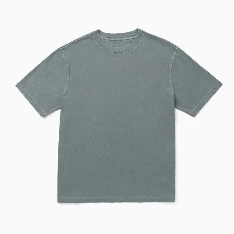 Wholesale 250g Loose Short Sleeve Blank Wash T-shirt Low Moq Custom Your Own Logo Mens Acid Wash Tshirts