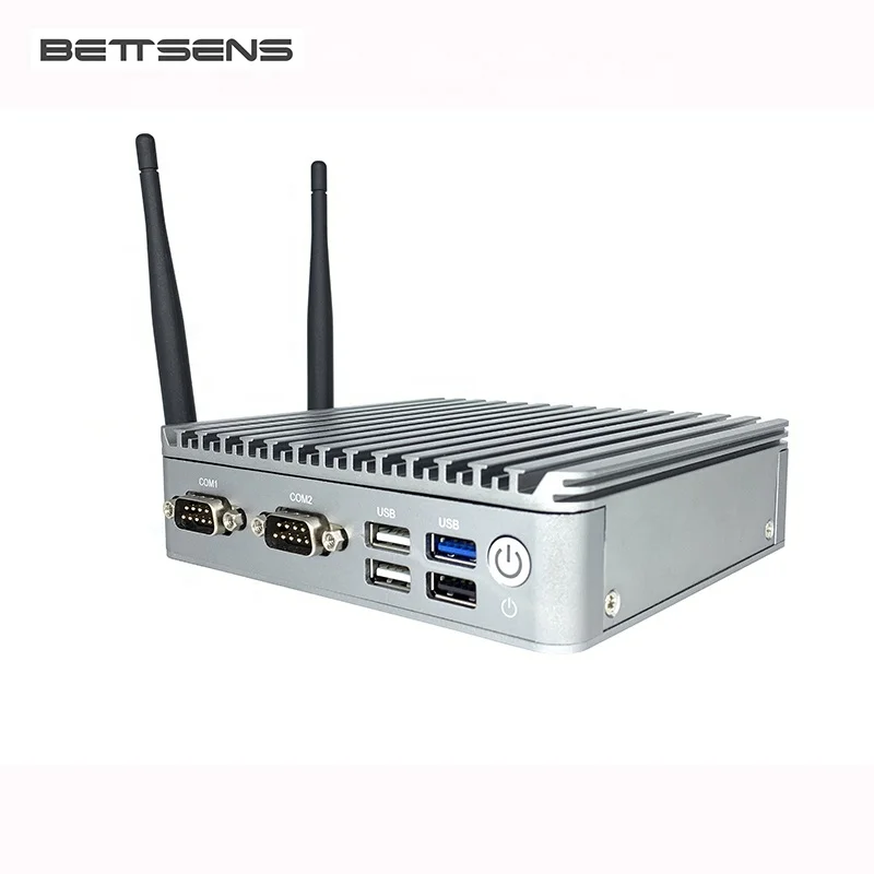 Мини-компьютер Barebone j1900 четырехъядерный безвентиляторный 2 ethernet промышленный настольный компьютер linux мини-ПК