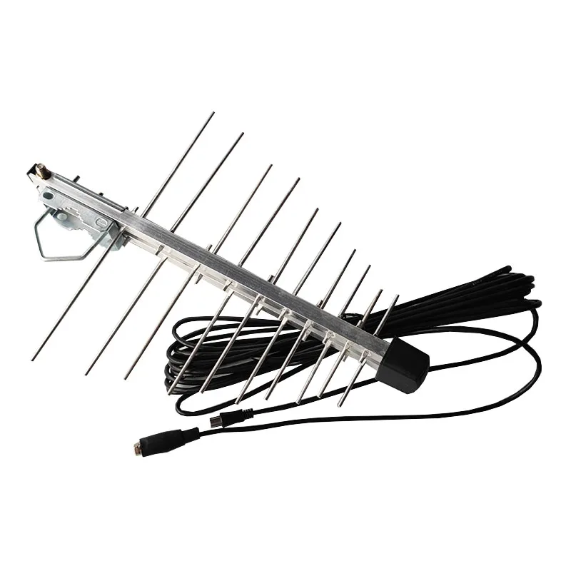 Mini HDTV Outdoor Digital Amplified VHF UHF TV Antenna Yagi Antenna 20 Element 47-860MHz HD 4K 1080P FM Radio Multiple Programs