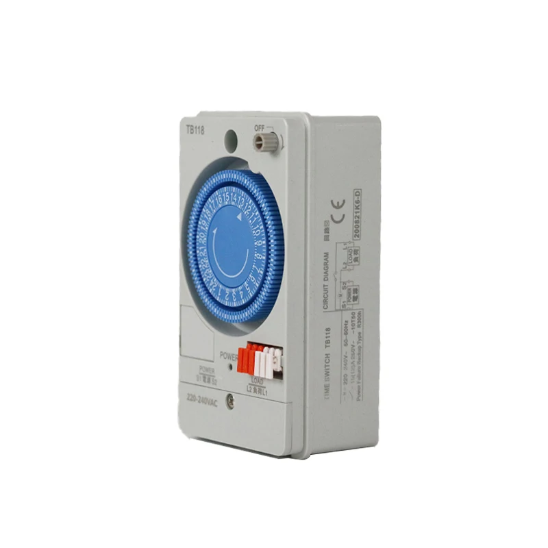 TB118 24 Hours Time Controlled Switch 230V,60Hz Multifunctional Automatic Mechanical Timer Switch