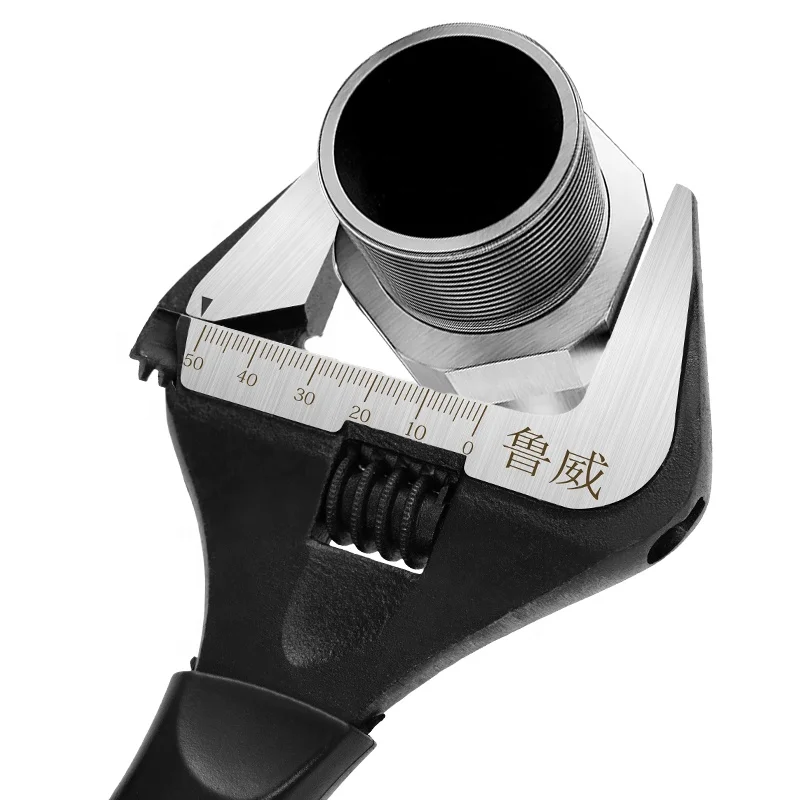 6 8 10 12Inch Long Handle Tool Blackening Adjust Wrench Big Open End Wrenches Industrial Spanners