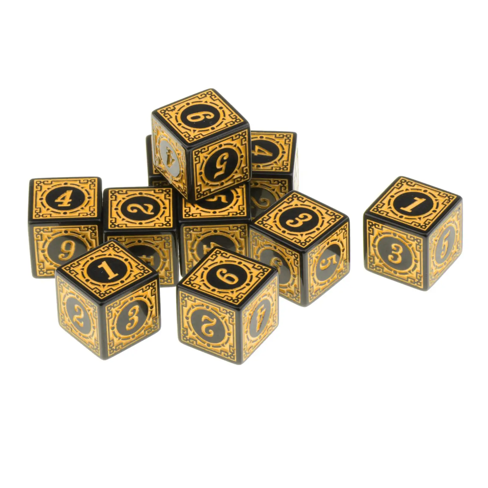 Factory Wholesale  EU US Popular Table Board Role Playing Game 10 pcs Dice  Multi Sided Acrylic D6 Dices