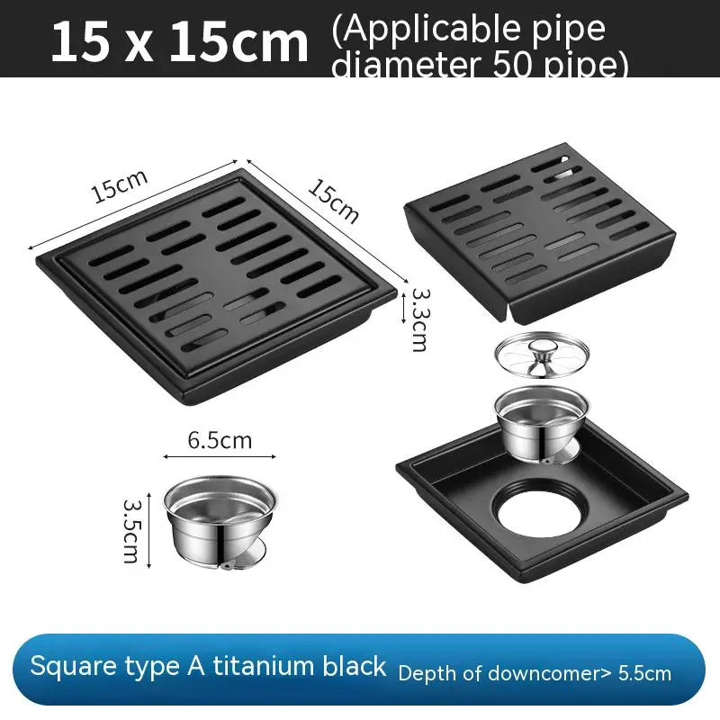 High quality hair catcher drainage backflow preventer anti-odor floor drain for bathroom