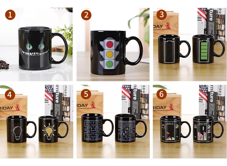 Магический сублимационный подарок 11 унций меняющая цвет кофейная чашка керамические фарфоровые кружки с