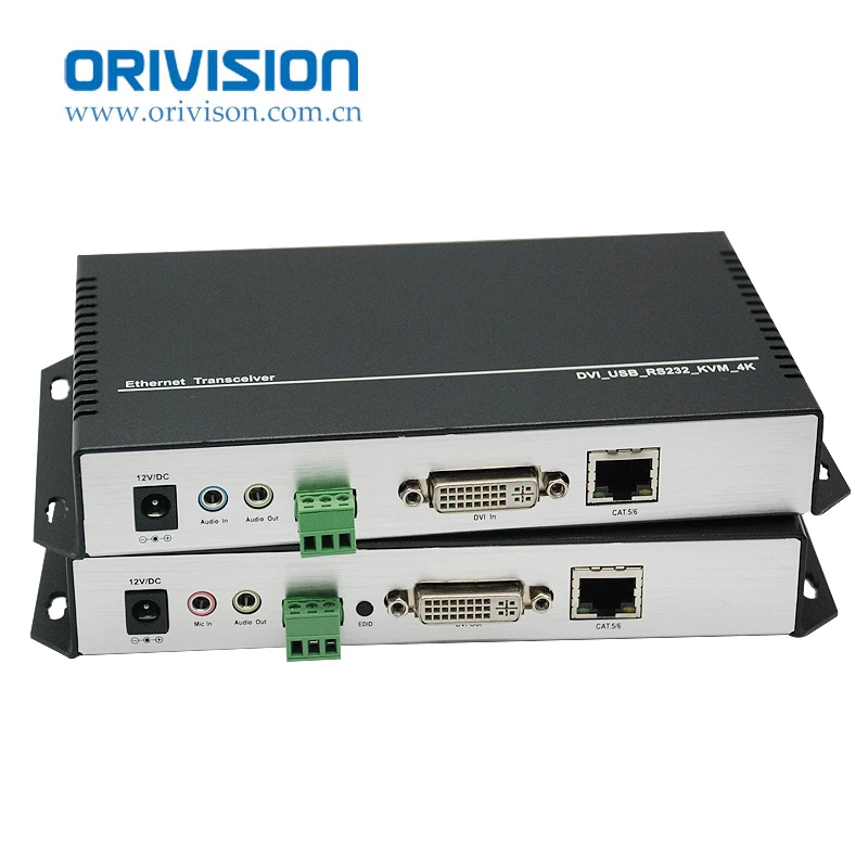 4k 30HZ KVM Extender RJ45 568B USB DVI KVM Extender 120m