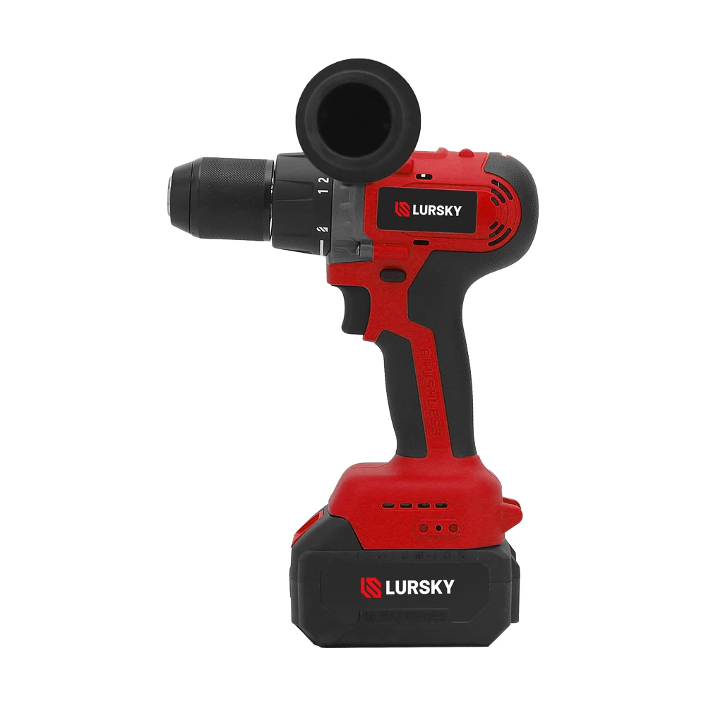 LURSKY powerful 2pcs 4.0Ah Battery cordless drill power hand impact drill driver drilling machine