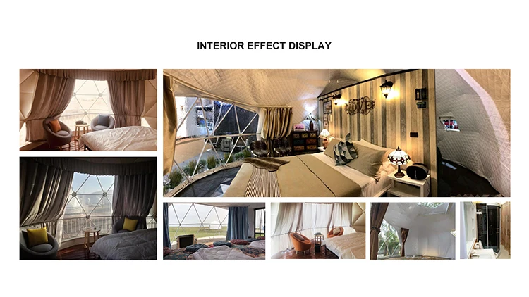 Waterproof Round Geodesic Dome Tents Glamping