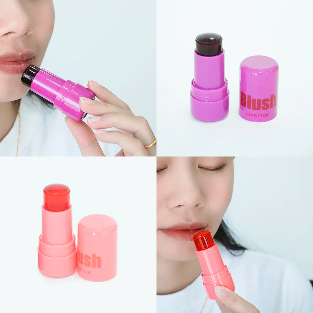 Private Label 6.5g Pink & Red Jelly Blush Tint Stick Cream for Lip and Cheek Use