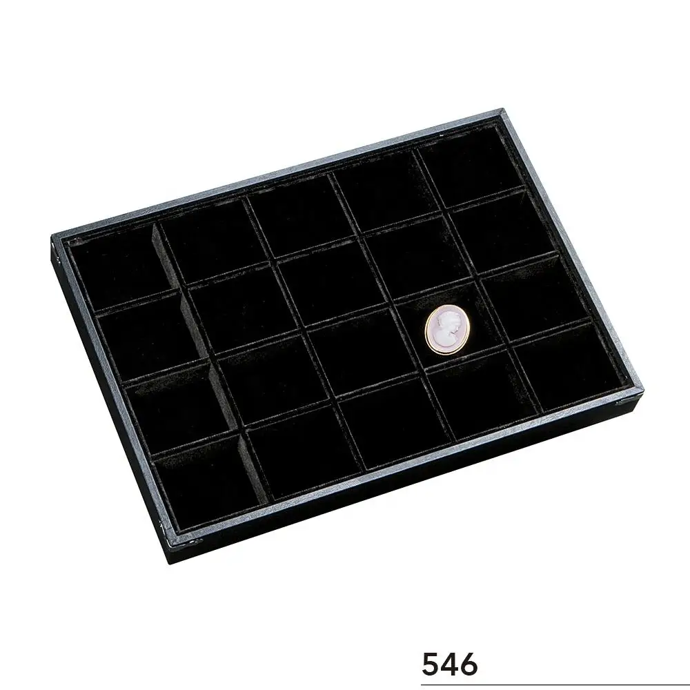 Wholesale Velvet Decorative Jewellery Display Luxury Stackable Tool Trays