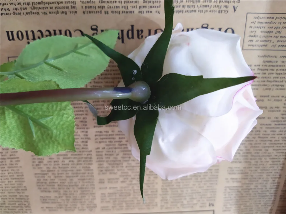 Big Heads Pink color Rose Artificial Flower Real Touch Latex Flower Rose Moisturizing Hand Feeling