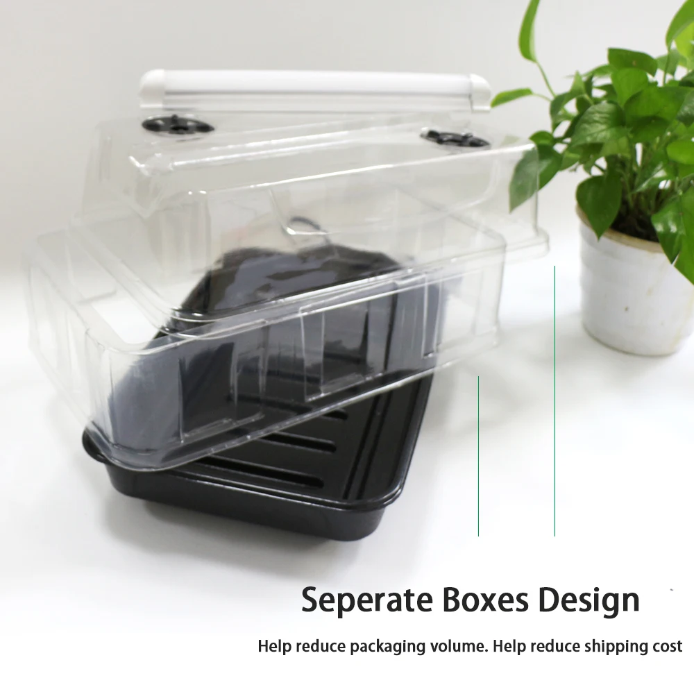 seedling starter trays with Heat Mats Humidity Dome Clear Cell Tray seed Propagator