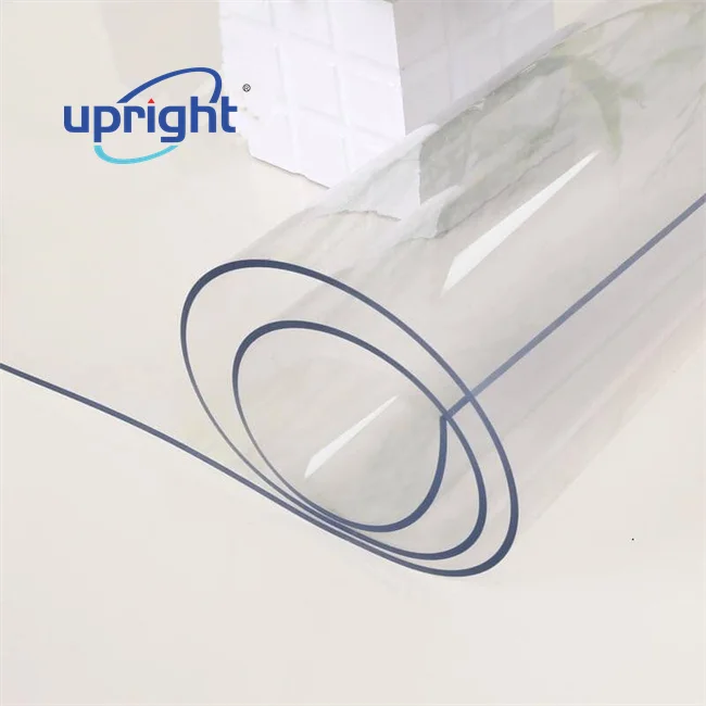 Upright Durable Transparent 2mm Soft Super Clear Pvc Film Sheet In Roll For Table Cloth