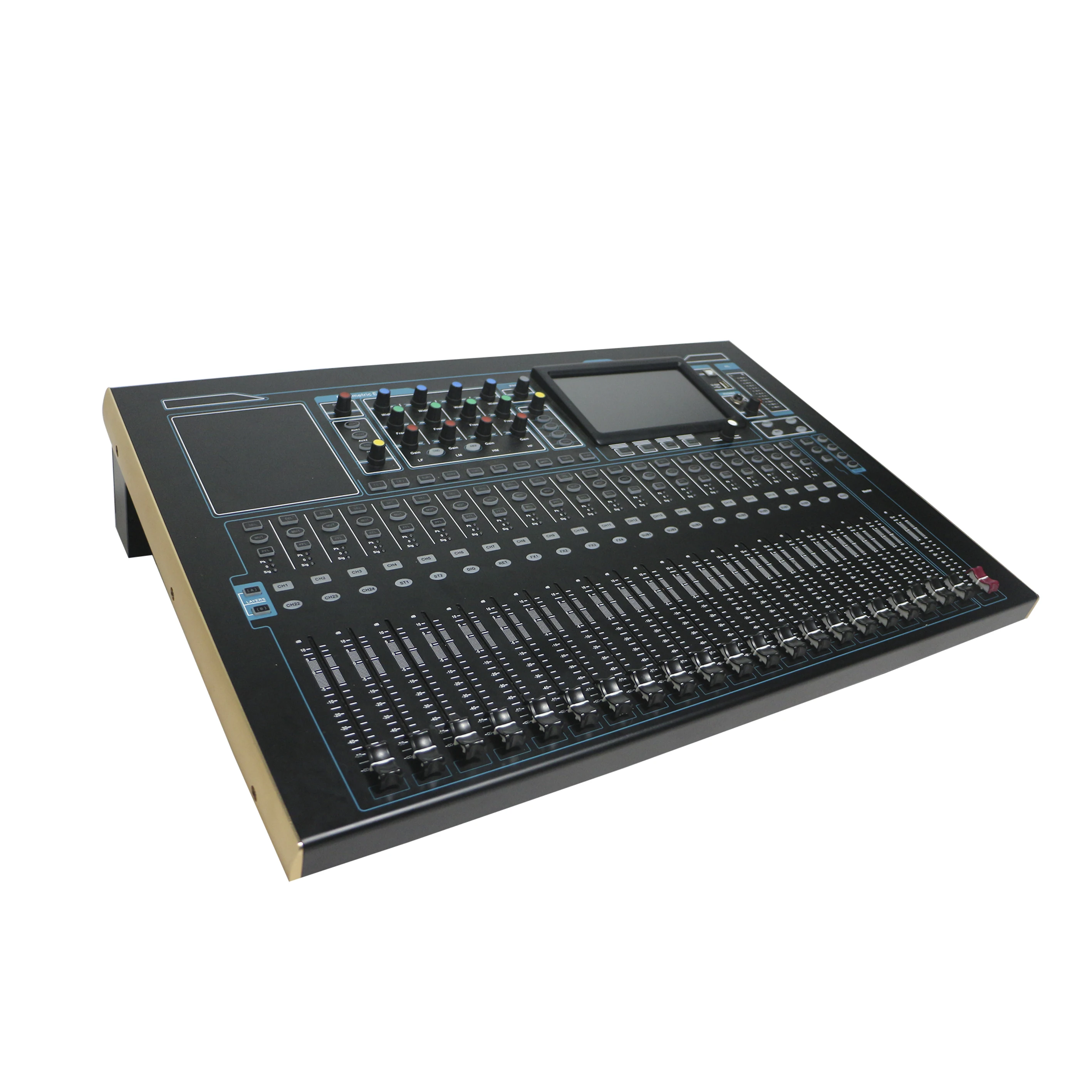 Профессиональная аудио 24CH Цифровая микшерная консоль с моторизованным выцветанием большой дисплей USB интерфейс профессиональный цифровой для DJ Live