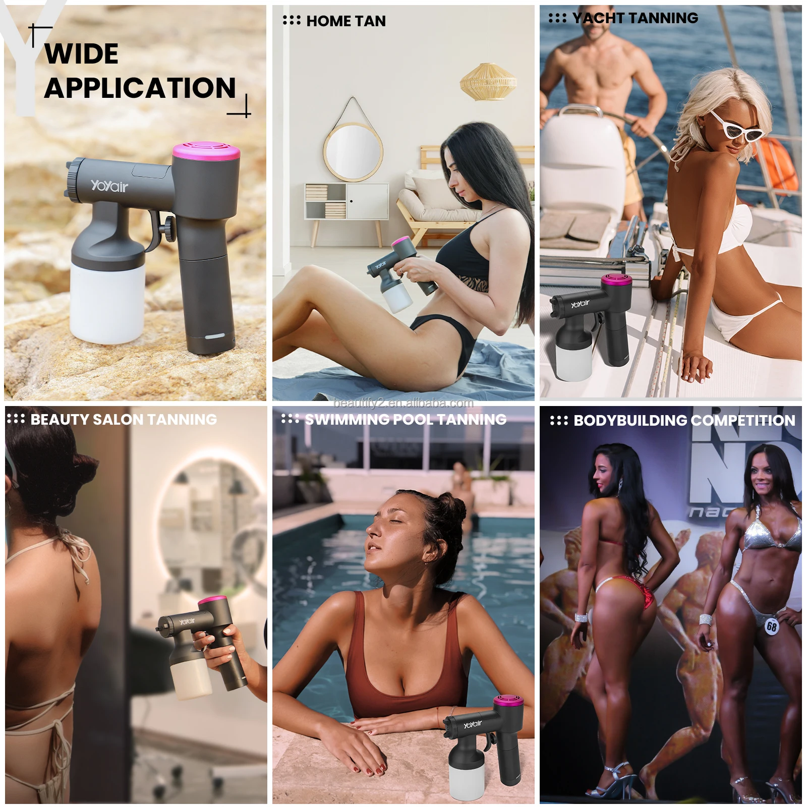 Top Quality Patented HVLP Sunless Cordless Rechargeable Spray Tanning Machine Professional Tan Machine