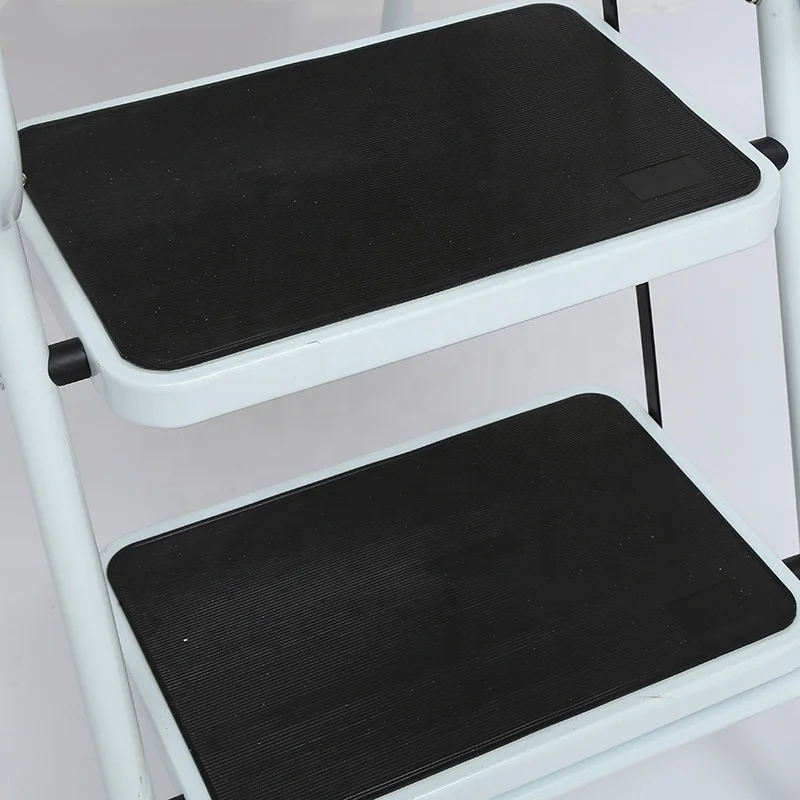 2 Step Safety Ladder with Handrail Steel Folding Step Ladder with Handle 2 Step Stool