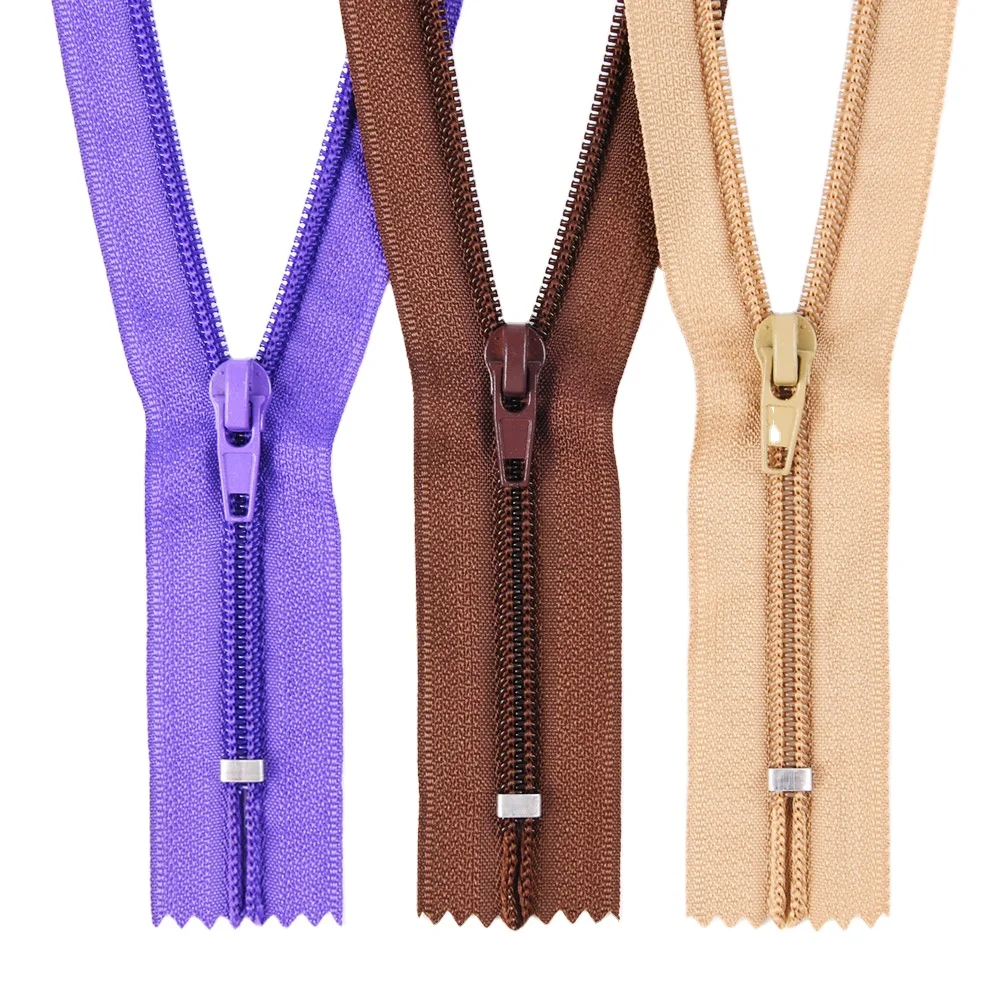 Factory Wholesale Cheap Price Custom Length #3 #5 #7 Close-end Nylon Zipper for Garment Dress Clothes Bag