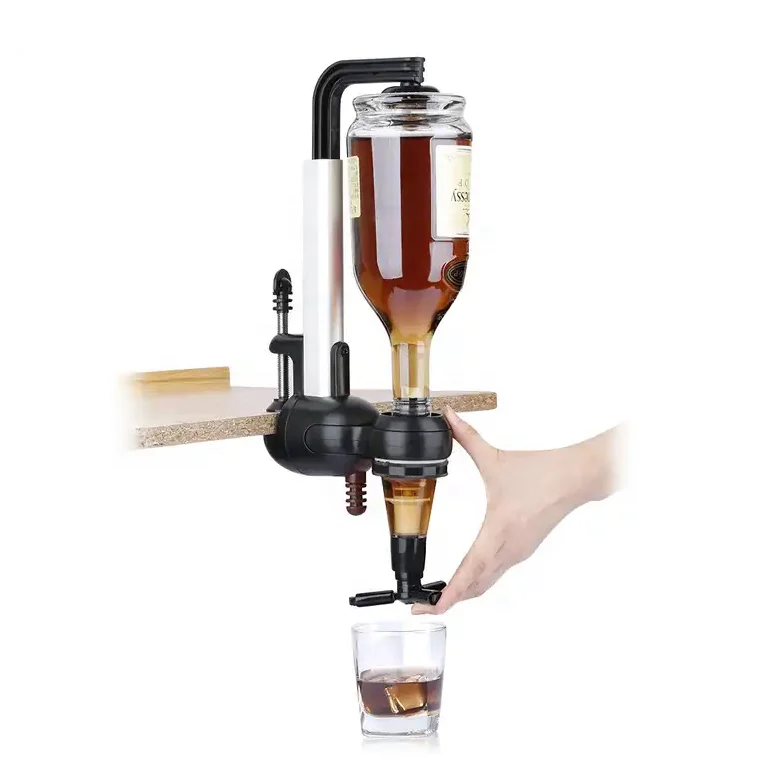 Single Bottle  Bar Butler Liquor Dispenser Single Bar Butler Tot Shot Liquor Bottle Dispenser Wall Mounted Wine Stand with Rum R