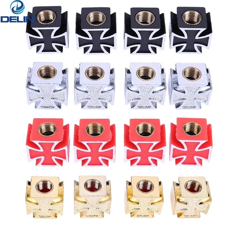 Universal Bicycle Motorcycle Car Styling Tire Air Valve Cap Covers Car Wheel Tyre Stem Air Caps Cross Style