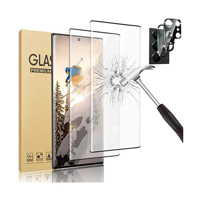 Screen Protector Tempered Glass for Samsung Galaxy S23 Ultra plus with Camera Lens Protector 3D Curved film for S22 S21 plus