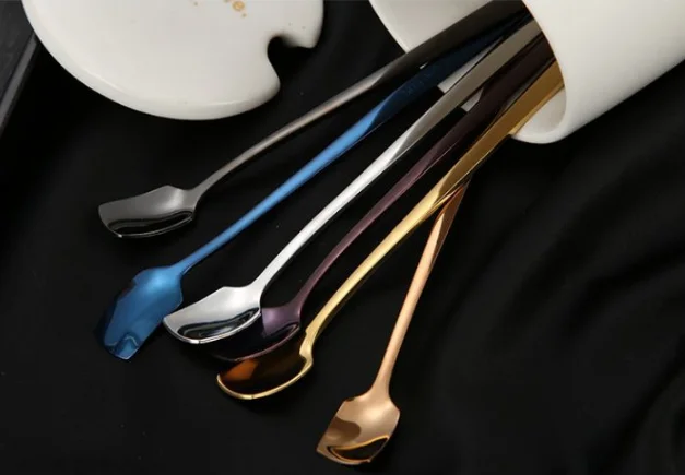 hot selling wholesale new style eco-friendly home decoration modern luxury Material Gold spoon Mixing coffee spoon