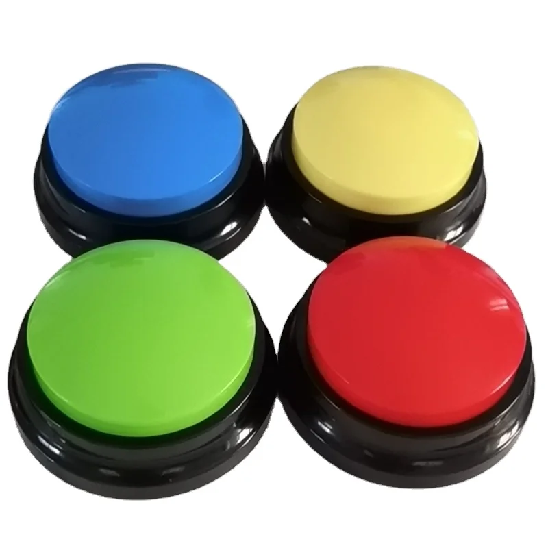 Factory supply recordable answer talking buzzer custom sound dog buttons can recording for dog training