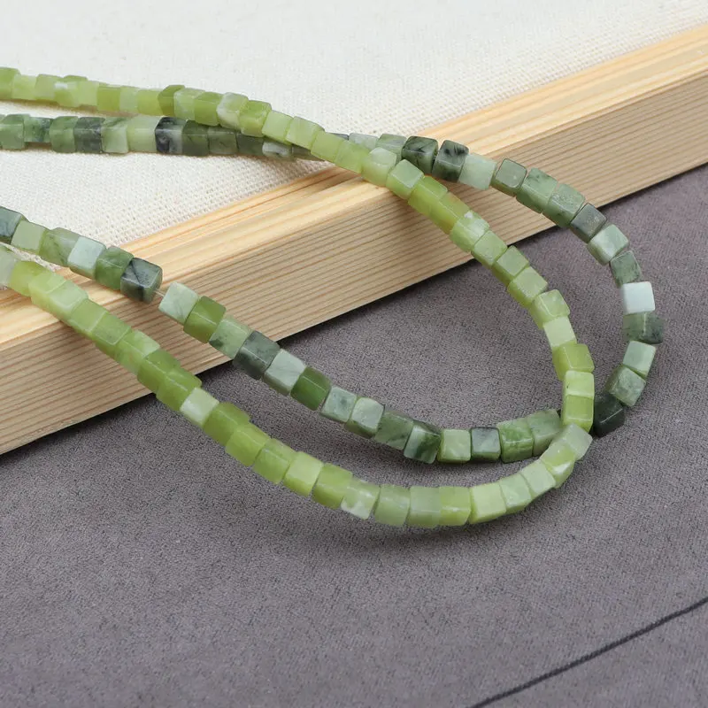 Natural Southern jade Spacer bead tube bead Gemstone Loose Beads Round Crystal Energy Stone Power For Jewelry Making