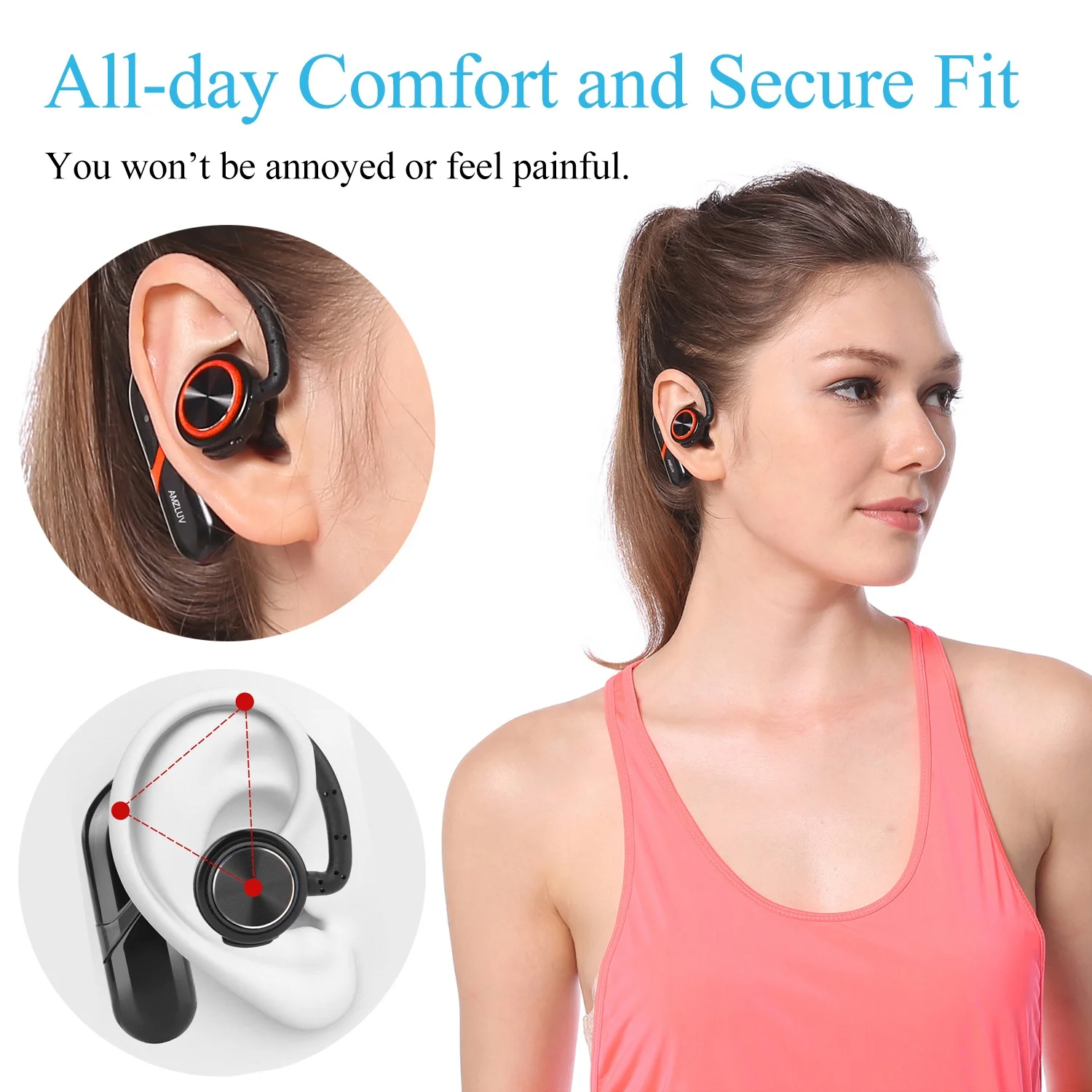 S800 TWS Earbuds IPX4 Waterproof Wireless Earphones USB Charging Headphones Bluetooth 5.0 Ear Hook Single And Binaural Airbuds